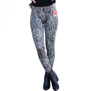 Spanx Women's Size S/P Faux Leather Snake Skin Gray Shine Leggings